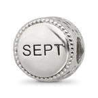 Reflections 925 Sterling Silver Rhodium Plated September Flower Bead 11 x 8 mm