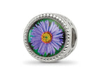 Reflections 925 Sterling Silver Rhodium Plated September Flower Bead 11 x 8 mm