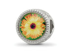 Reflections 925 Sterling Silver Rhodium Plated October Flower Bead 11 x 8 mm