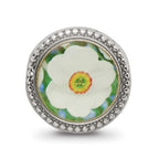Reflections 925 Sterling Silver Rhodium Plated December Flower Bead 11 x 8 mm