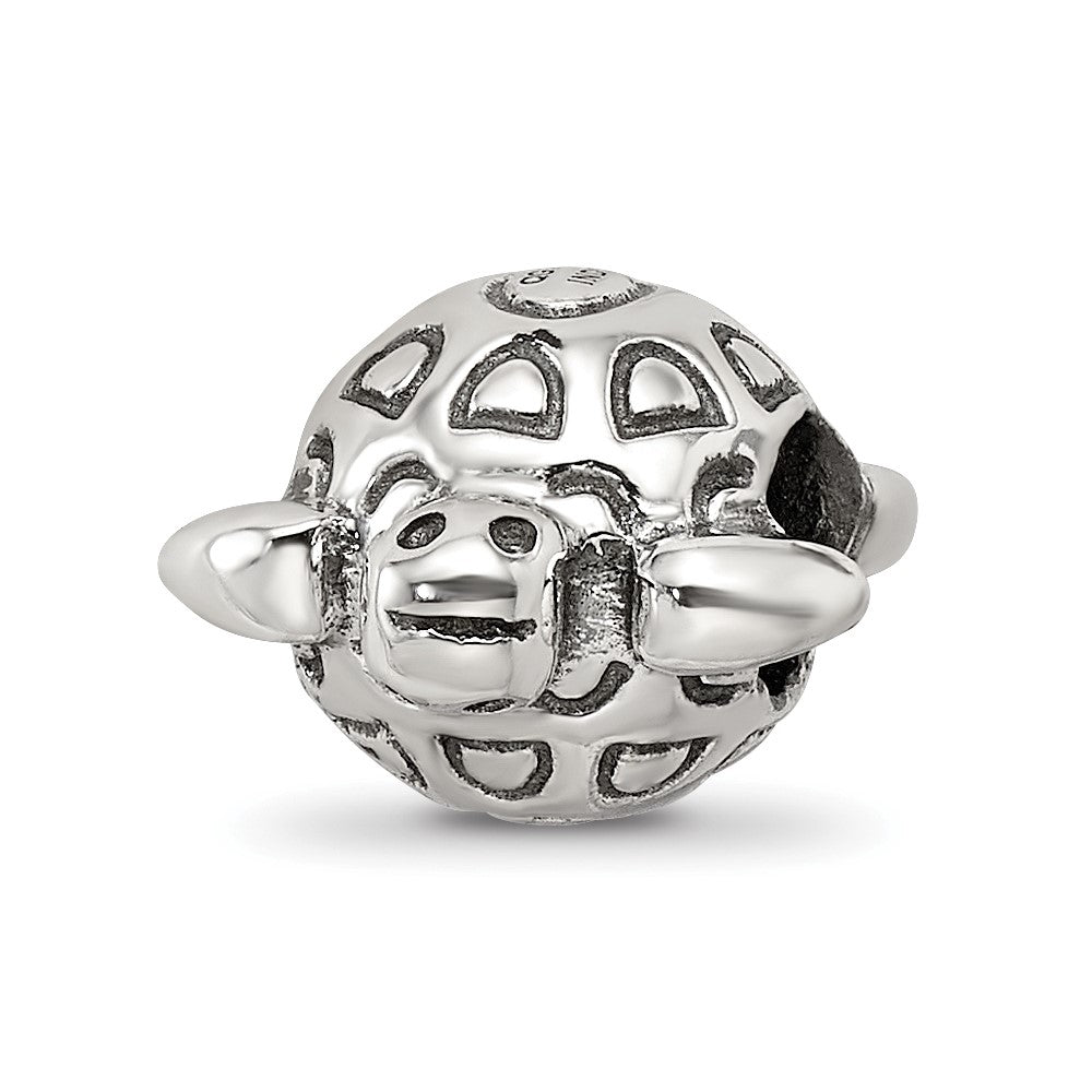 Reflections 925 Sterling Silver Antiqued Turtle Bead 12 x 11 mm