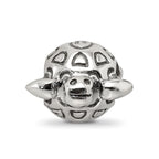 Reflections 925 Sterling Silver Antiqued Turtle Bead 12 x 11 mm