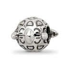Reflections 925 Sterling Silver Antiqued Turtle Bead 12 x 11 mm