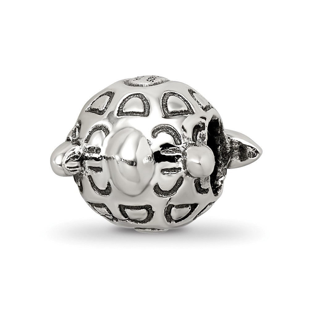 Reflections 925 Sterling Silver Antiqued Turtle Bead 12 x 11 mm
