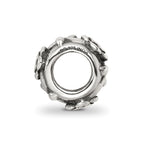 Reflections 925 Sterling Silver Antiqued Flower Chain Bead 8 x 4 mm