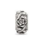 Reflections 925 Sterling Silver Antiqued Flower Chain Bead 8 x 4 mm