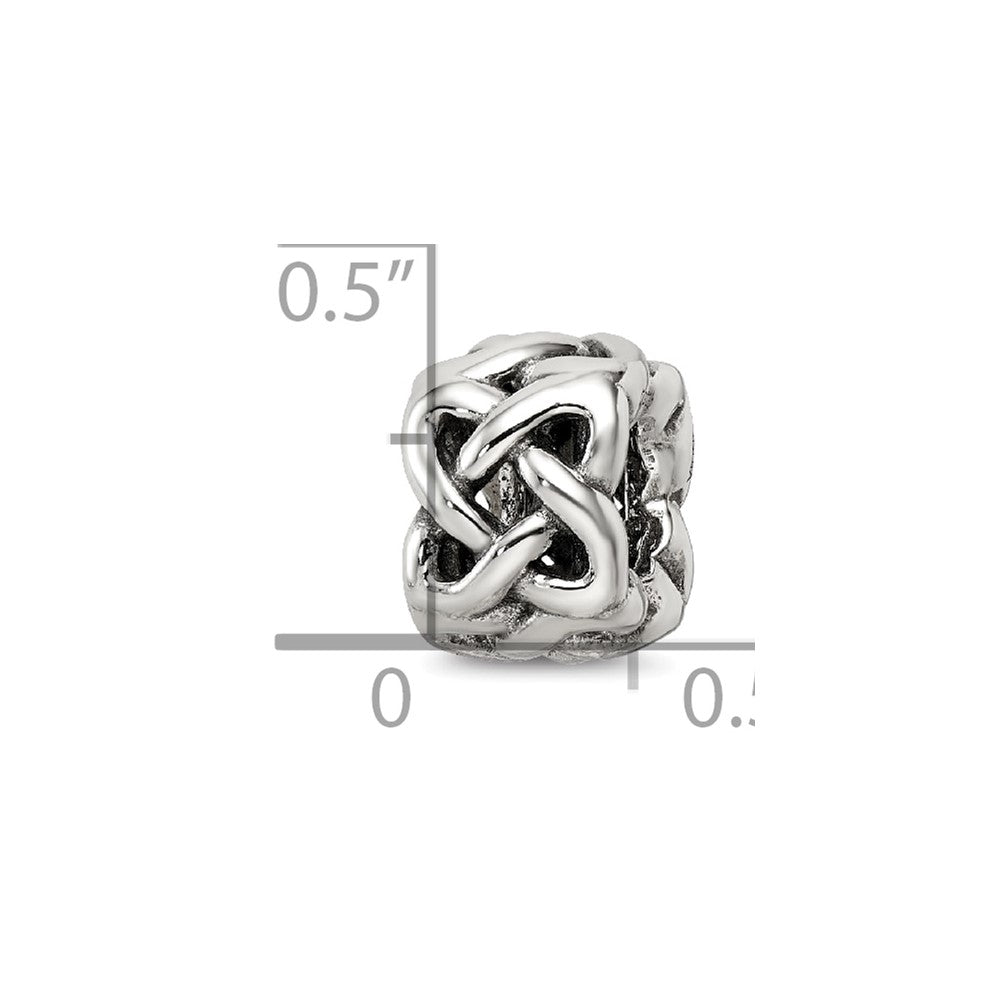 Reflections 925 Sterling Silver Celtic Knot Bead 10 x 7 mm.
