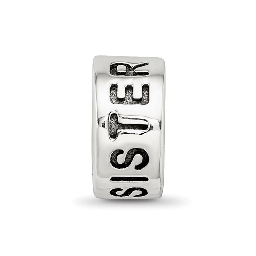 Reflections 925 Sterling Silver Antiqued Sister Bead 9 x 5 mm