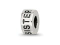 Reflections 925 Sterling Silver Antiqued Sister Bead 9 x 5 mm