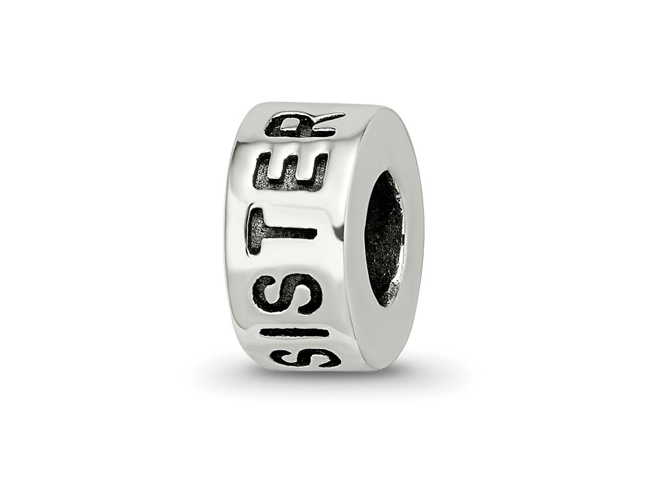 Reflections 925 Sterling Silver Antiqued Sister Bead 9 x 5 mm