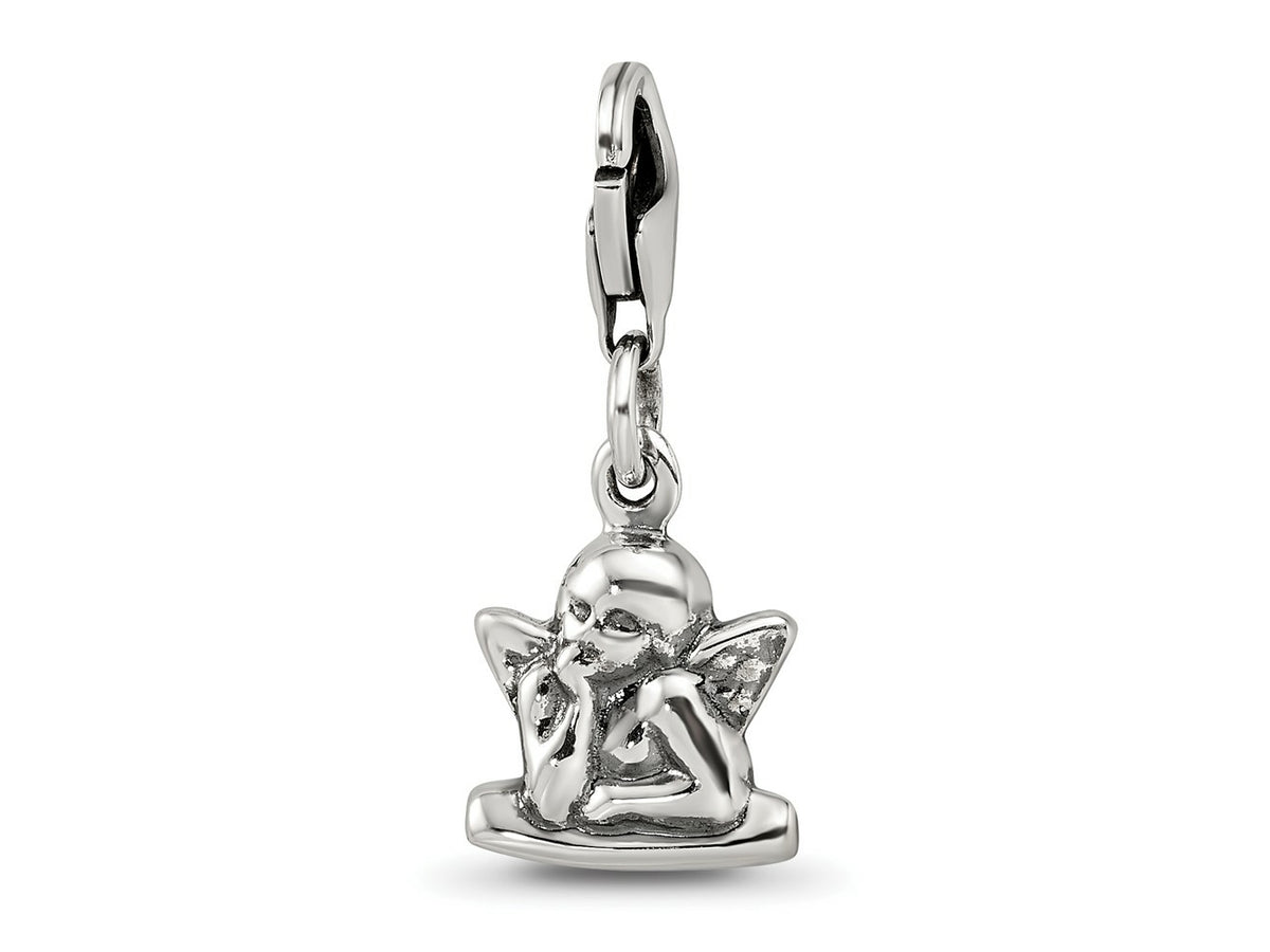 Reflections 925 Sterling Silver Antiqued Ornate Charm 23 x 10 mm.