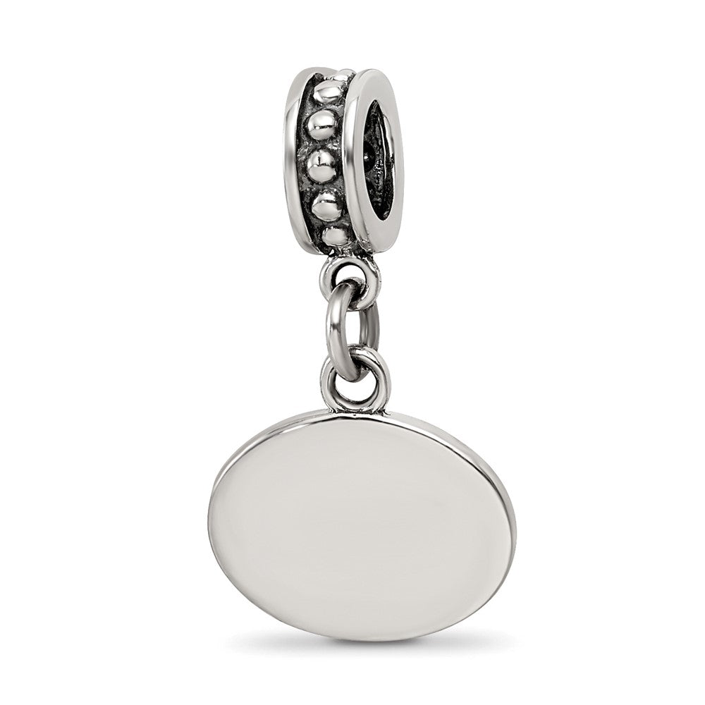 Reflections 925 Sterling Silver Black Enameled Half Marathon Dangle Charm