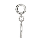 Reflections 925 Sterling Silver Black Enameled Marathon Dangle Charm