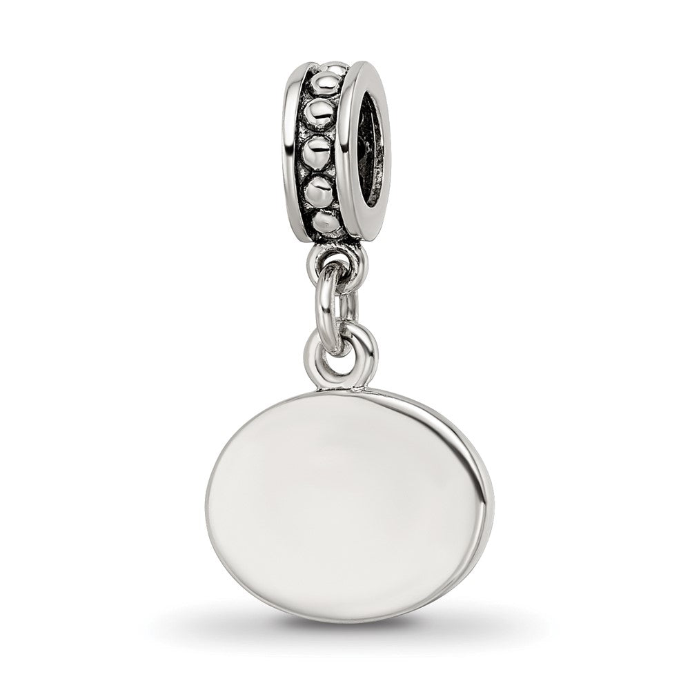 Reflections 925 Sterling Silver Black Enameled Run Dangle Charm