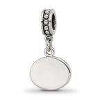 Reflections 925 Sterling Silver Black Enameled Run Dangle Charm