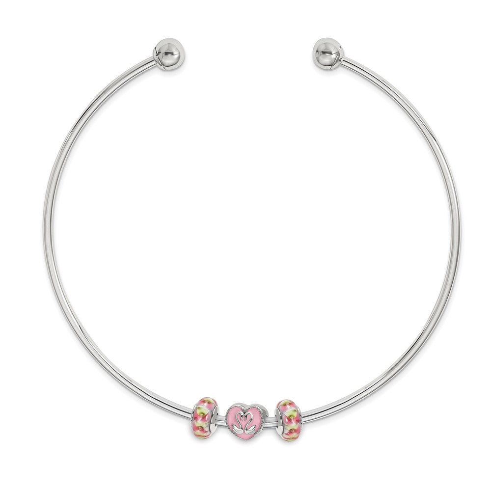 Reflections 925 Sterling Silver Collar Choker Cuff Necklace Beads not included