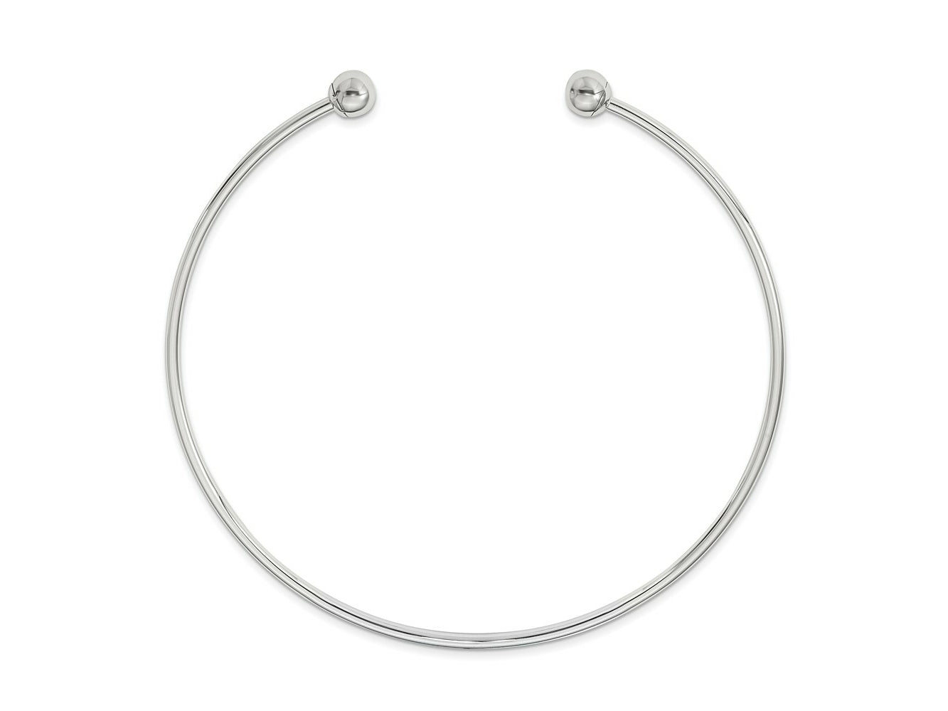 Reflections 925 Sterling Silver Collar Choker Cuff Necklace Beads not included