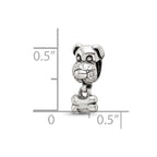 Reflections 925 Sterling Silver Dog and Bone Bead 13 x 5 mm