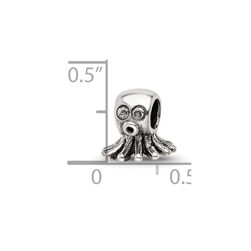 Reflections 925 Sterling Silver Octopus Bead 8 x 8 mm