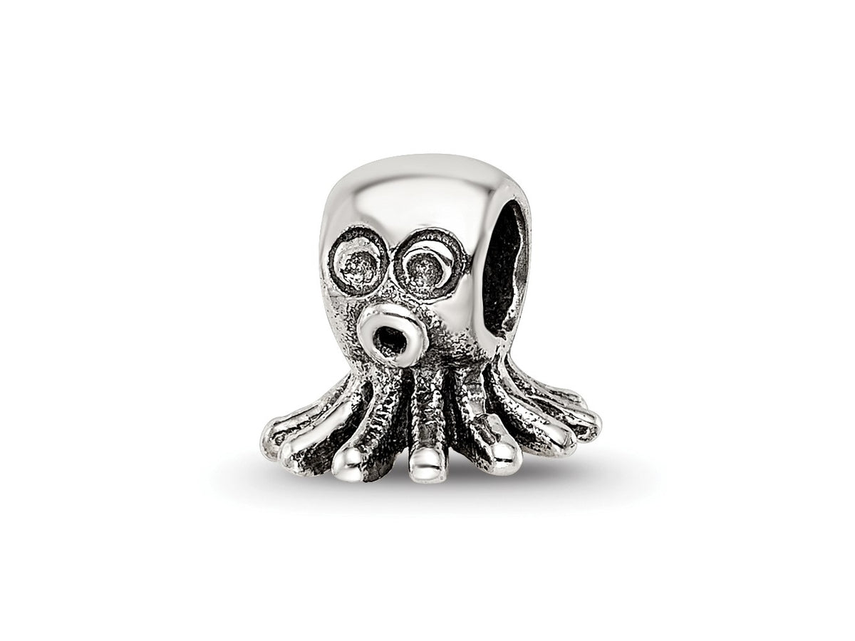 Reflections 925 Sterling Silver Octopus Bead 8 x 8 mm
