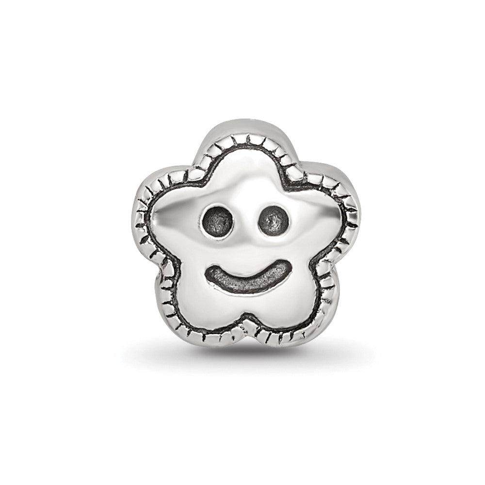 Reflections 925 Sterling Silver Smiley Flower Bead 7 x 7 mm