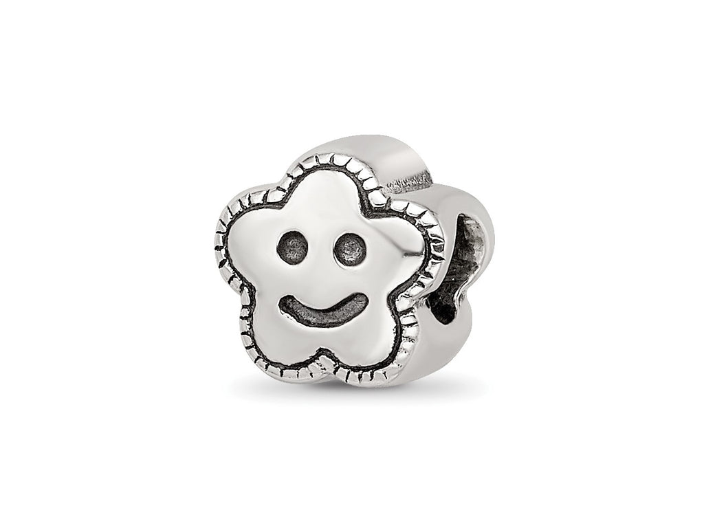 Reflections 925 Sterling Silver Smiley Flower Bead 7 x 7 mm