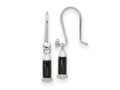 Reflections 925 Sterling Silver Rhodium Plated Enamel Heart Shepherd Hook Earrings