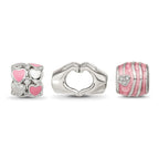 Reflections 925 Sterling Silver Hearts of Love Boxed Bead Set