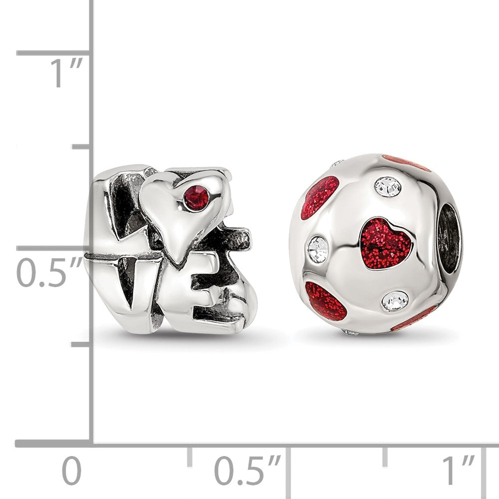 Reflections 925 Sterling Silver All You Need Is Love Boxed Bead Set