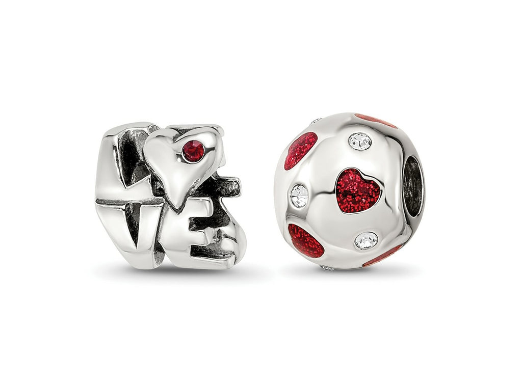 Reflections 925 Sterling Silver All You Need Is Love Boxed Bead Set