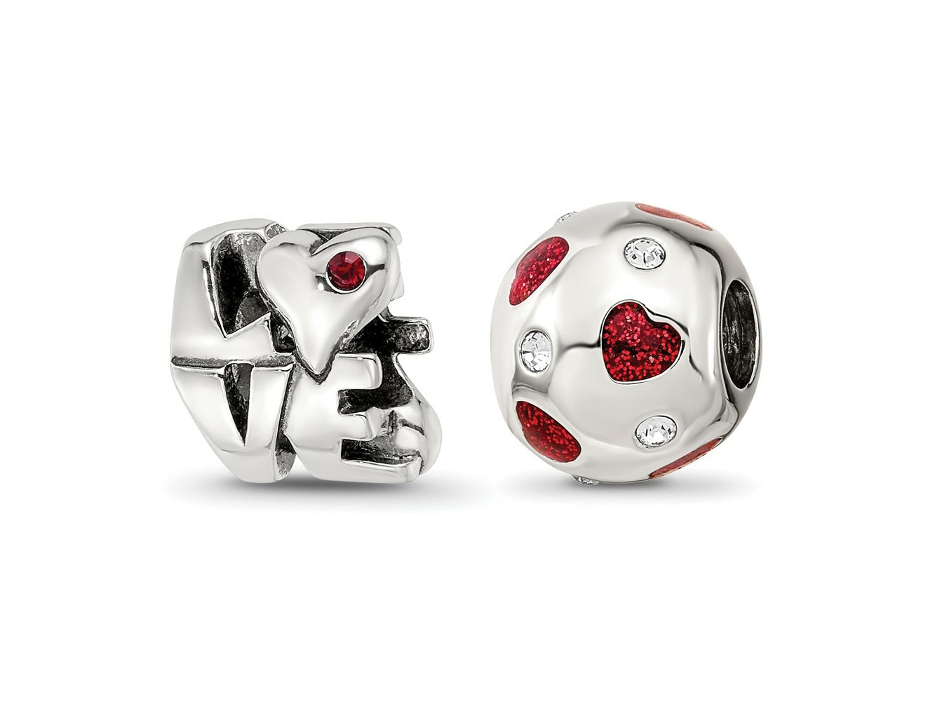 Reflections 925 Sterling Silver All You Need Is Love Boxed Bead Set