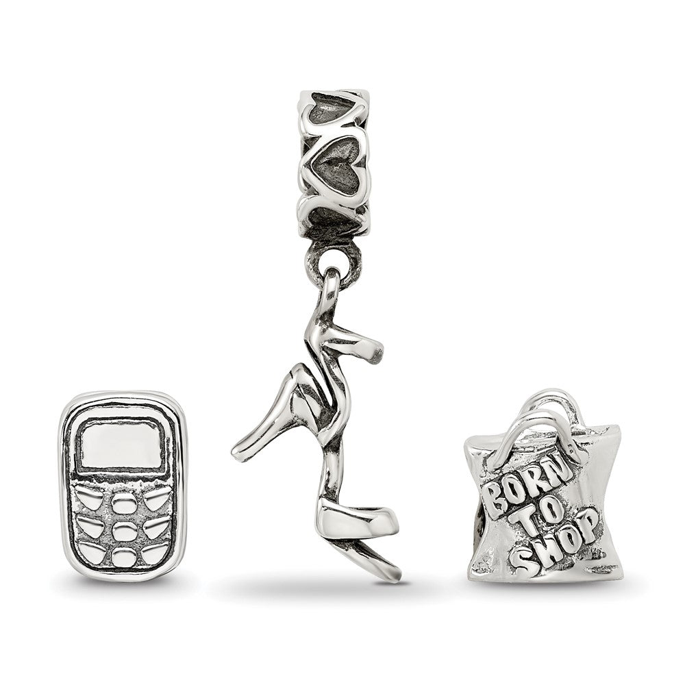 Reflections 925 Sterling Silver Stylish Girl Boxed Bead Set