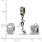 Reflections 925 Sterling Silver Stylish Girl Boxed Bead Set