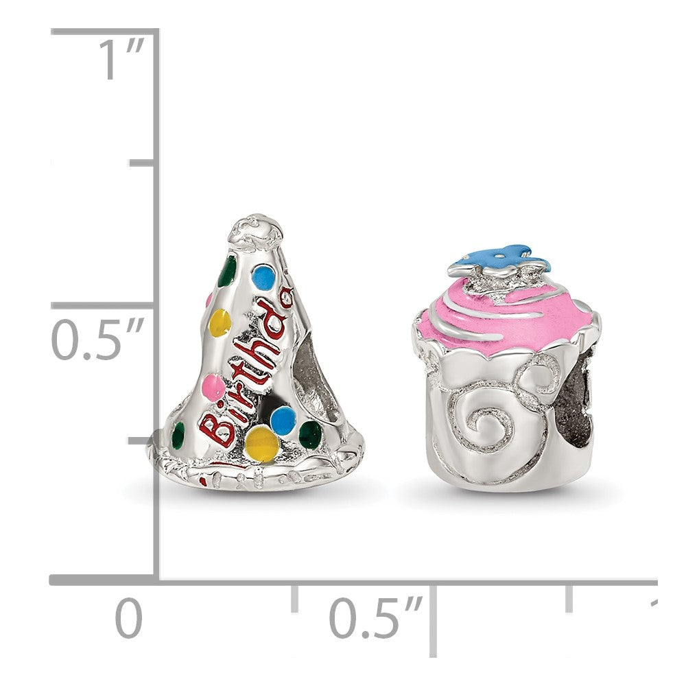 Reflections 925 Sterling Silver Happy Birthday Boxed Bead Set