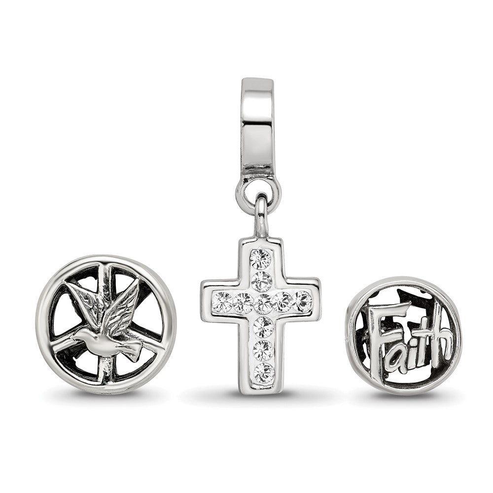 Reflections 925 Sterling Silver Religious Boxed Bead Set