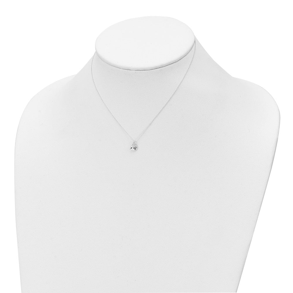 FJC Finejewelers 925 Sterling Silver Button Yellow Enamel Bird Necklace and Post Earrings Set