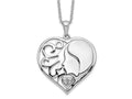 Sentimental Expressions 925 Sterling Silver CZ My Daughter My Hearts Treasure Necklace 18 Inches x 25 mm