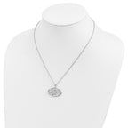 Sentimental Expressions 925 Sterling Silver  Antiqued I Believe In You Star Necklace 18 Inches x 28 mm