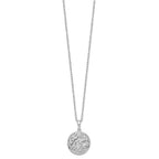 Sentimental Expressions 925 Sterling Silver Necklace with Pendant  Tear in Circle Ash Holder 18in Necklace 19 mm
