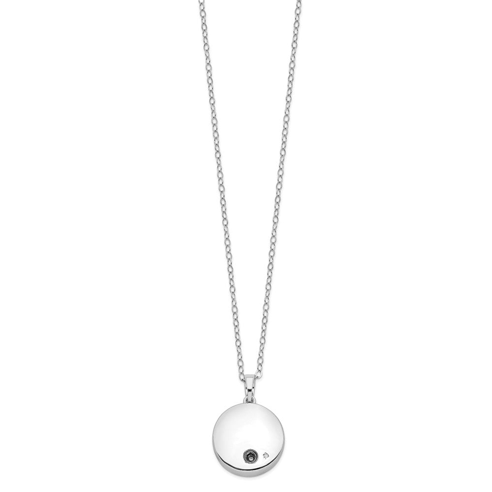 Sentimental Expressions 925 Sterling Silver Necklace with Pendant  Tear in Circle Ash Holder 18in Necklace 19 mm