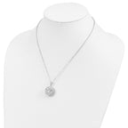 Sentimental Expressions 925 Sterling Silver Necklace with Pendant  Tear in Circle Ash Holder 18in Necklace 19 mm