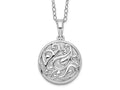 Sentimental Expressions 925 Sterling Silver Necklace with Pendant  Tear in Circle Ash Holder 18in Necklace 19 mm