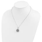 Sentimental Expressions 925 Sterling Silver Rhodium Antiqued Tree of Life Ash Holder 18in Necklace 17 mm