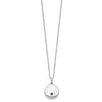 Sentimental Expressions 925 Sterling Silver Cable Enameled Paw Print Ash Holder Necklace 18 Inches x 19 mm