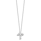 Sentimental Expressions 925 Sterling Silver  CZ Confirmation Blessings Necklace 18 Inches x 22 mm
