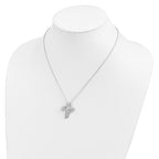 Sentimental Expressions 925 Sterling Silver  CZ Confirmation Blessings Necklace 18 Inches x 22 mm
