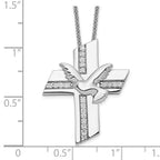 Sentimental Expressions 925 Sterling Silver  CZ Confirmation Blessings Necklace 18 Inches x 22 mm