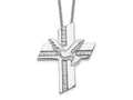 Sentimental Expressions 925 Sterling Silver  CZ Confirmation Blessings Necklace 18 Inches x 22 mm
