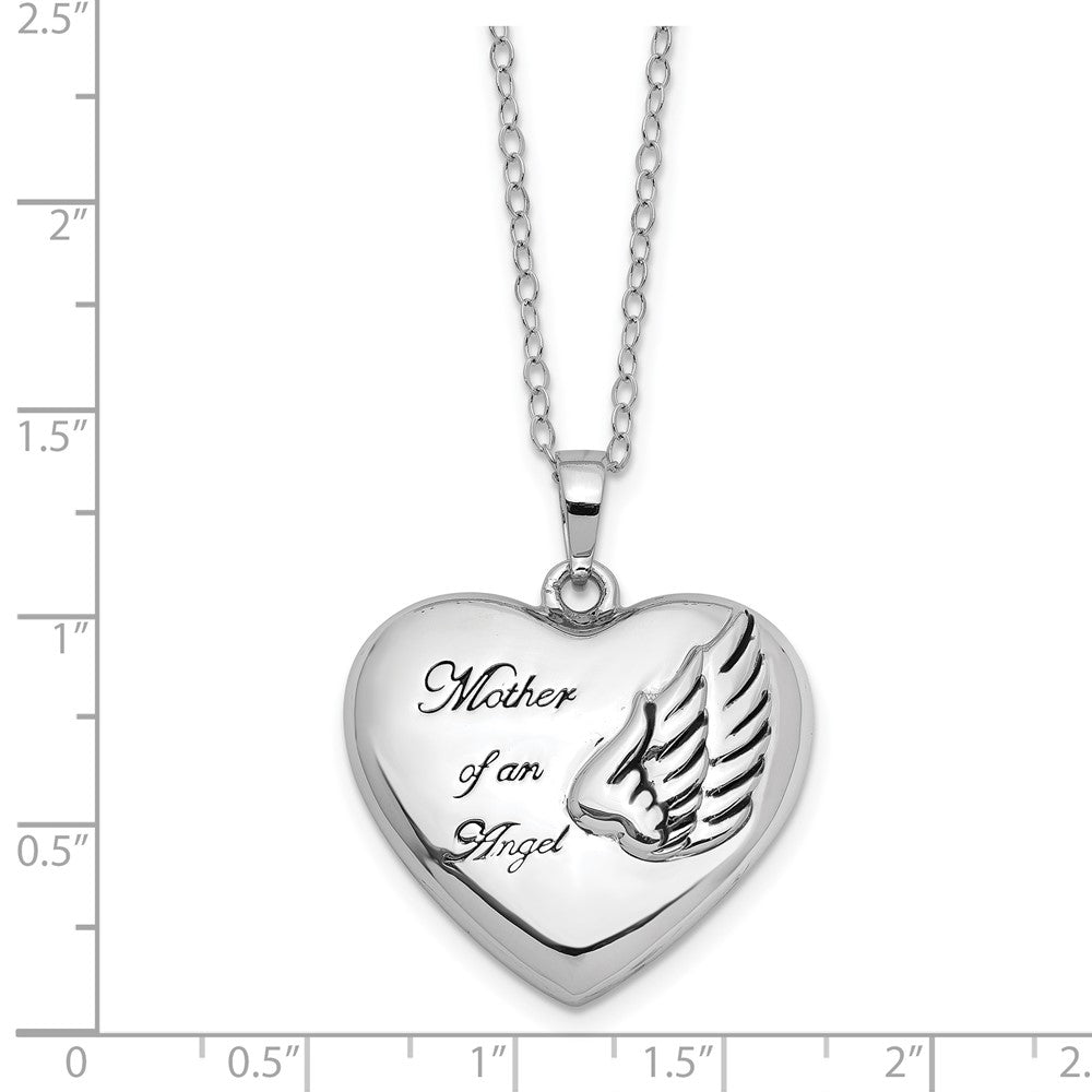 Sentimental Expressions 925 Sterling Silver Cable Mother of an Angel Ash Holder Necklace 18 Inches x 28 mm