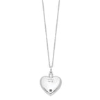 Sentimental Expressions 925 Sterling Silver Rhodium Antiqued Grieving Heart Ash Holder 18in. Necklace 18 Inches x 28 mm